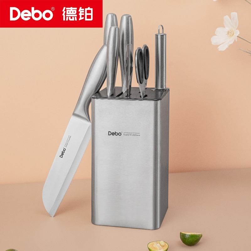 12447765.【优选】Debo 德铂恩蒂卡不锈钢刀具套装厨房切菜刀多用刀不锈钢7件套