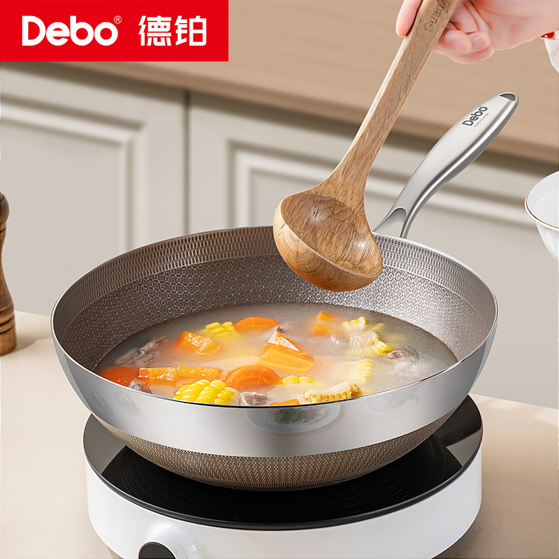 12447818.【优选】Debo 德铂拉齐奥有钛0涂层炒锅炒菜锅明火电磁炉通用28cm