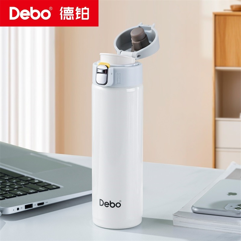 12451761.【优选】Debo 德铂保温杯304不锈钢内胆双层茶杯商务时尚车载泡茶学生杯子480ml