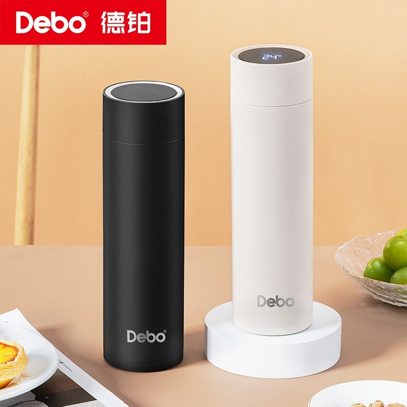 12452834.【优选】Debo德铂埃托奥大容量带温度显示保温杯 480ml