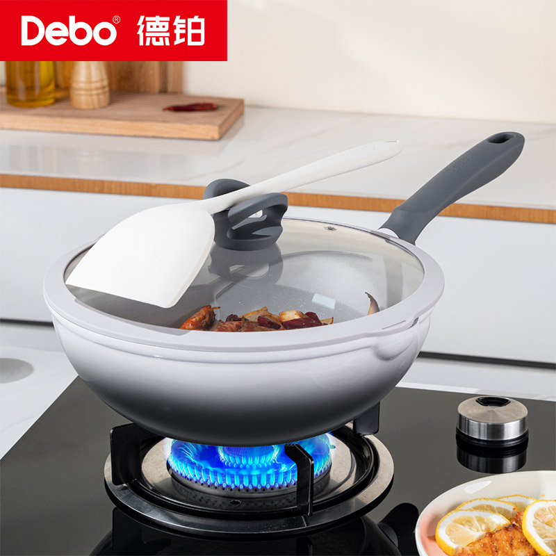 12563533.【新品发售】Debo德铂霍顿炒锅无涂层不粘多用途煎炒菜锅家用28cm