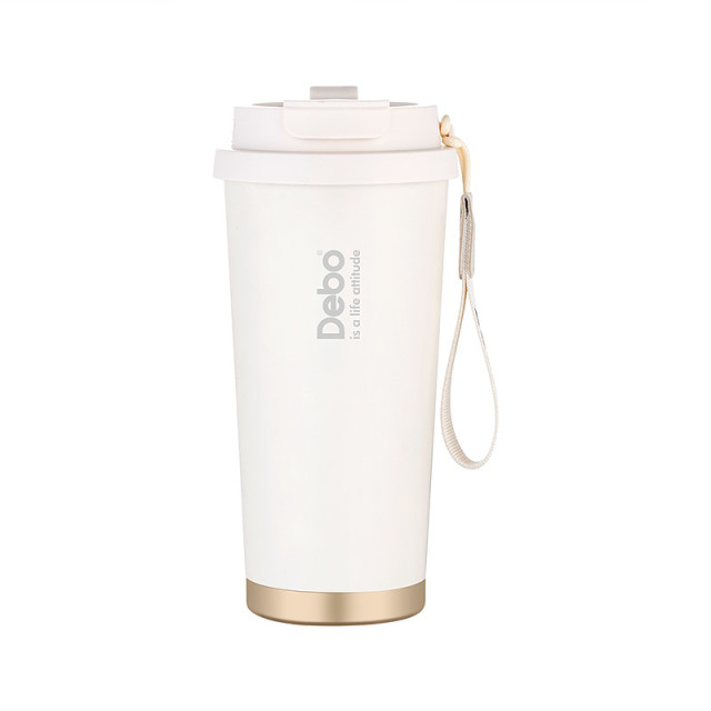 12632384.【优选】Debo 德铂安利保温杯咖啡杯316不锈钢杯子 米白色 500ml