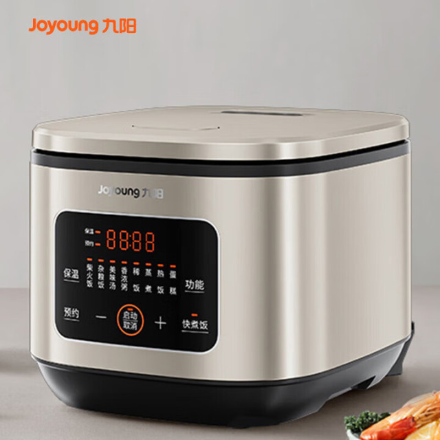 12689195.【优选】九阳(Joyoung)电饭煲家用大容量一体式智能触屏多功能大功率晶钻不粘防溢高颜值蒸饭锅3L