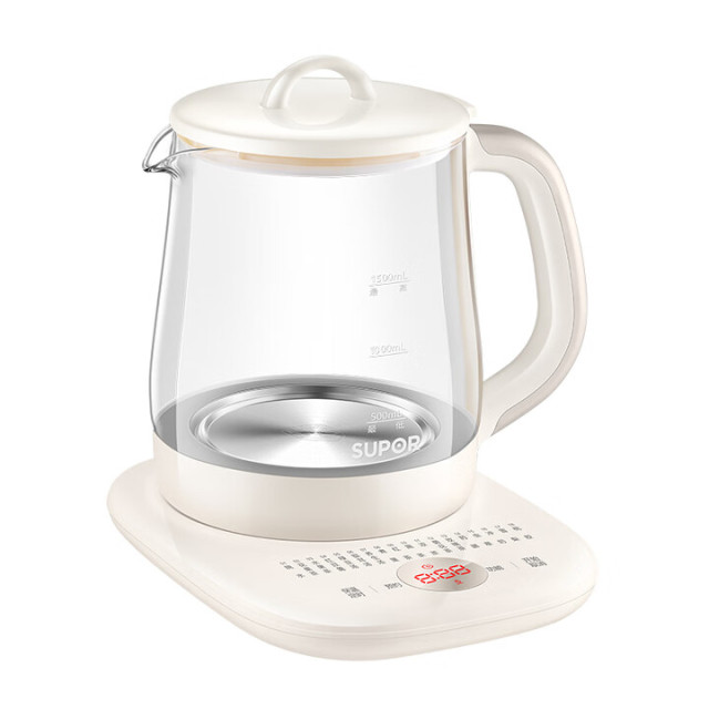 12725308.【优选】苏泊尔(SUPOR)养生壶 多功能加厚玻璃煮茶器 1.5L 电水壶电热水壶花茶壶煮茶壶