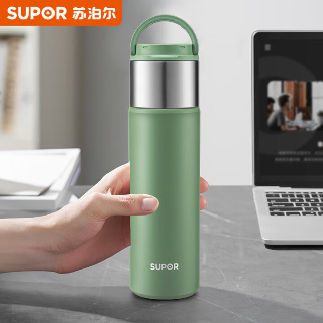 12851145.苏泊尔（SUPOR） 拓系列随享保温杯便携车载办公户外茶水分离水杯子550ml