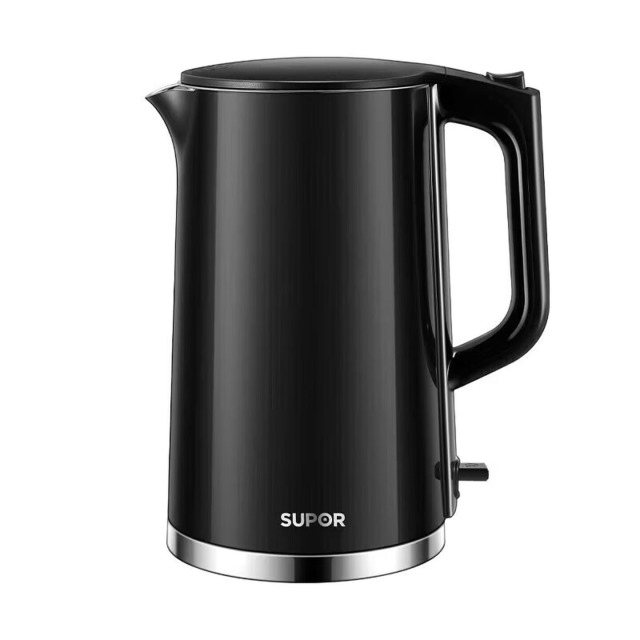 13290590.【优选新品】苏泊尔(SUPOR)电水壶家用双层防烫烧保温烧水壶304/316食品级不锈钢电热水壶/瓶 1.7L