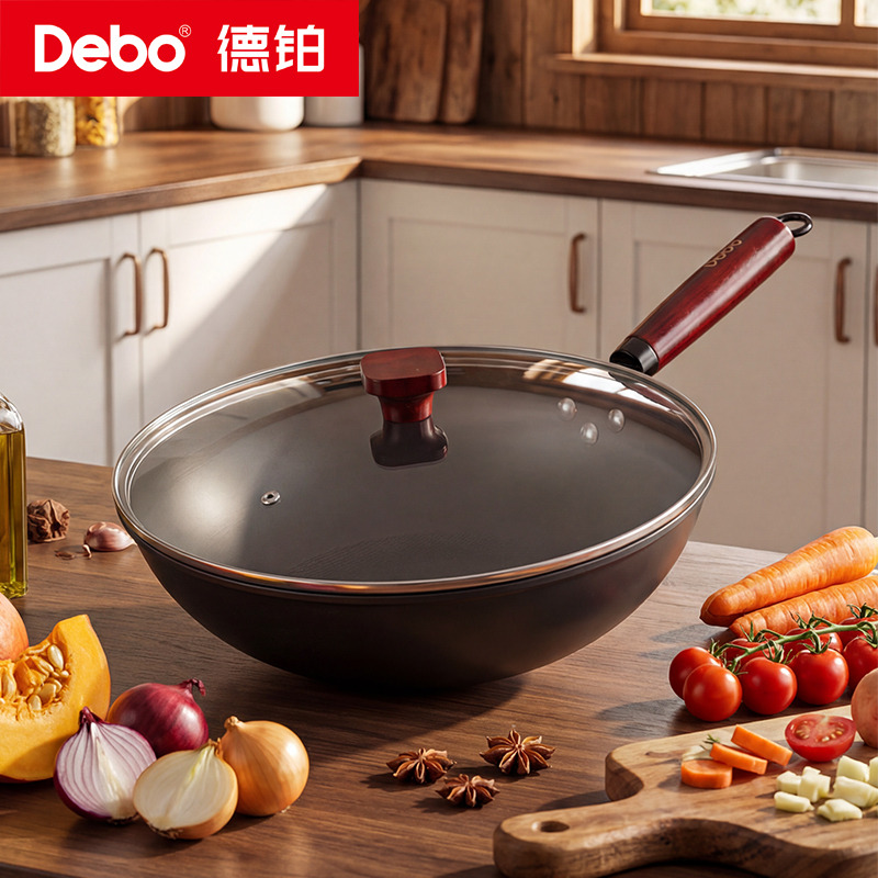 13462199.【优选新品】Debo德铂威诺纳家用炒锅炒菜锅32cm(电磁炉禁用)