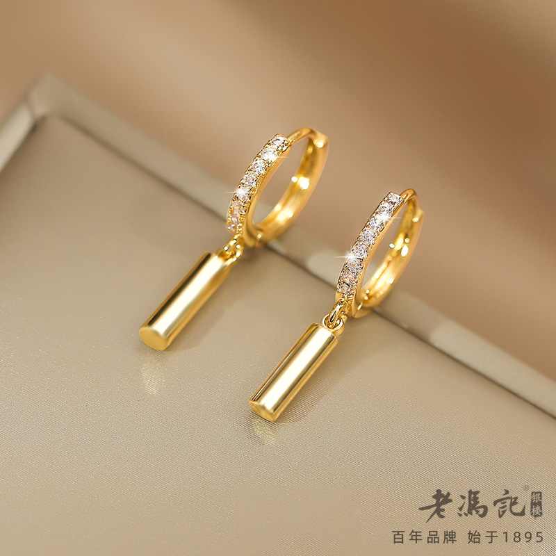 10910131.简约圆柱几何小众轻奢设计感高级新款潮耳扣
