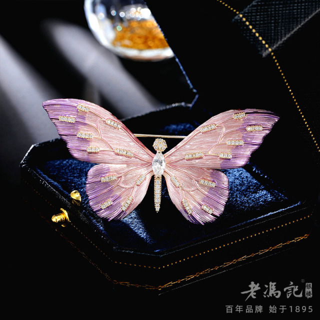 11428429.破茧成蝶渐变色蝴蝶胸针中国风珐琅釉精致优雅