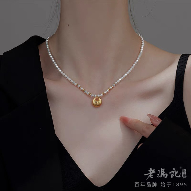 13272135.（超级推荐）新中式金胖福施家珍珠项链高级轻奢