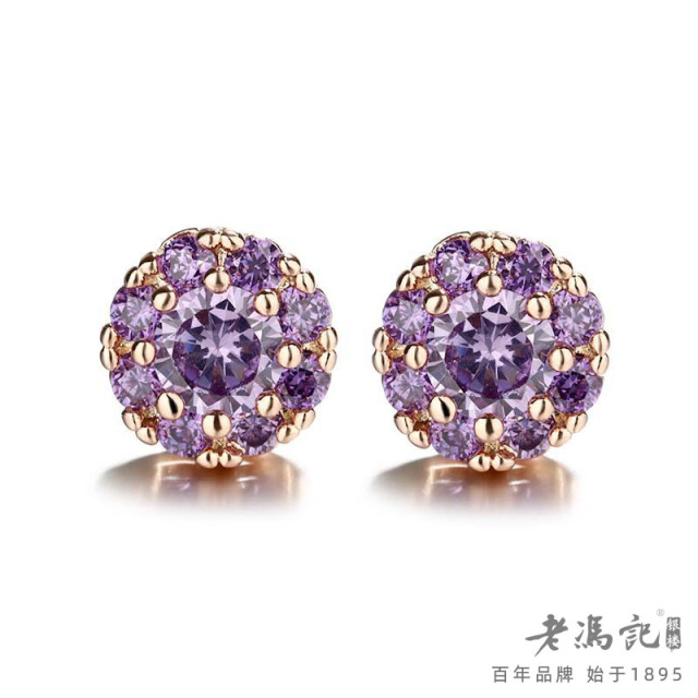 13333873.美雪花耳钉女气质锆石耳环潮耳饰简约小巧冷淡风ins