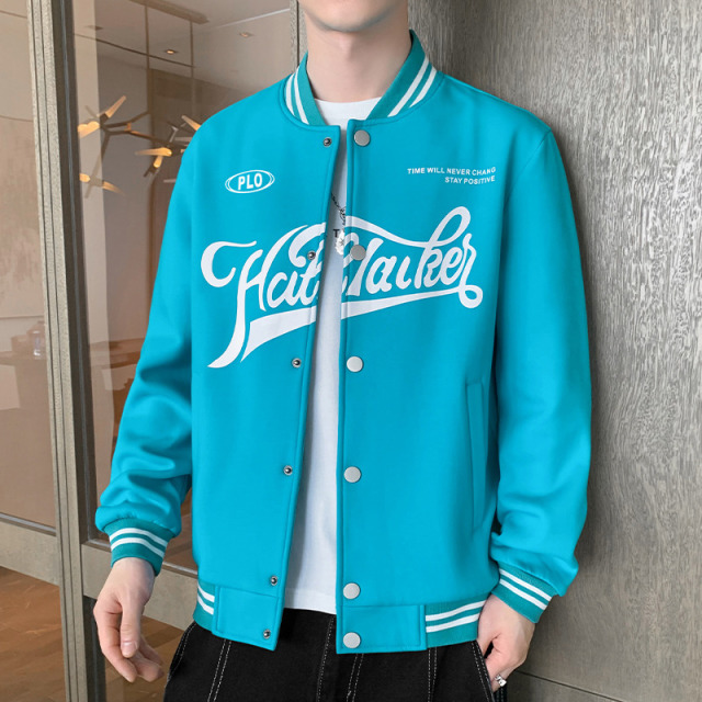 10348708.龙中龙 春季复古休闲宽松夹克男潮牌运动情侣棒球服外套
