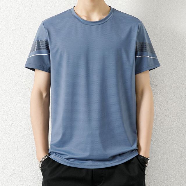 10438241.龙中龙 新款男款透气衣服男生半袖冰丝t恤男士短袖夏季薄款