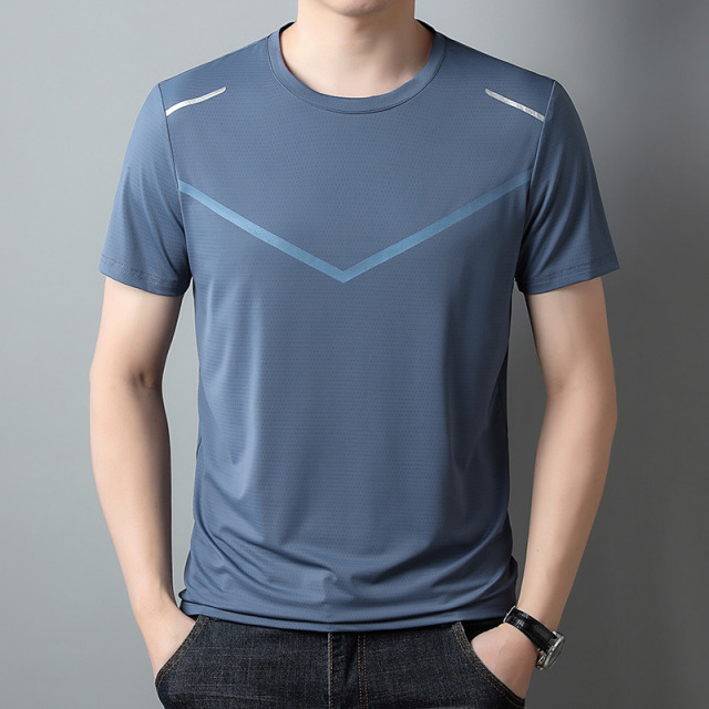 10438213.龙中龙 夏季冰丝半袖上衣新款潮牌短袖t恤男士