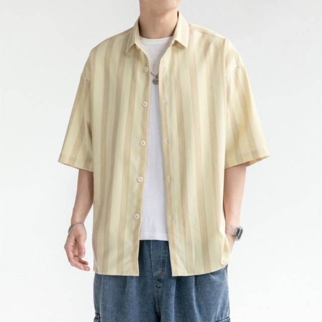 10697370.龙中龙 男士衬衫短袖夏季新款休闲韩版潮男装半袖衬衣短袖外套