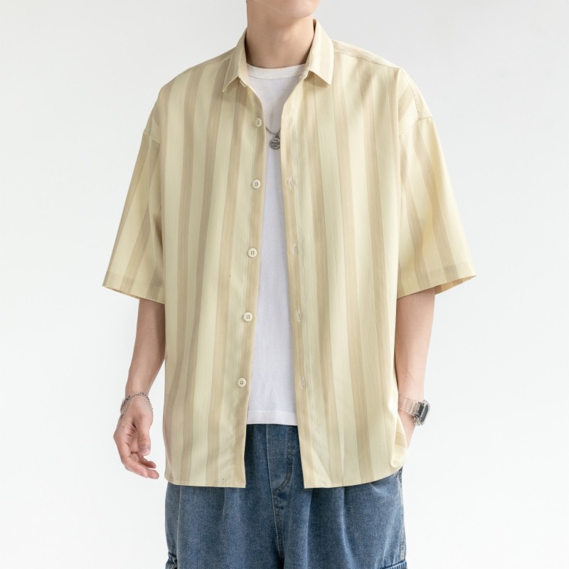 10697370.龙中龙 男士衬衫短袖夏季新款休闲韩版潮男装半袖衬衣短袖外套