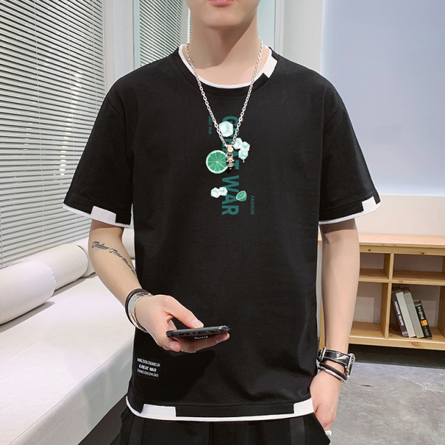 10787100.龙中龙 男装新款短袖男士衣服夏季宽松薄装潮牌上衣服t恤男