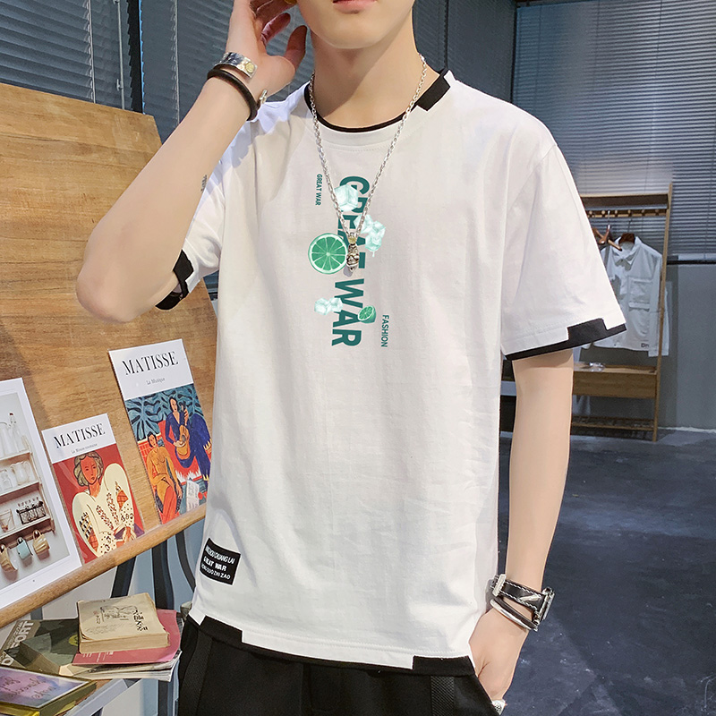 10787100.龙中龙 男装新款短袖男士衣服夏季宽松薄装潮牌上衣服t恤男