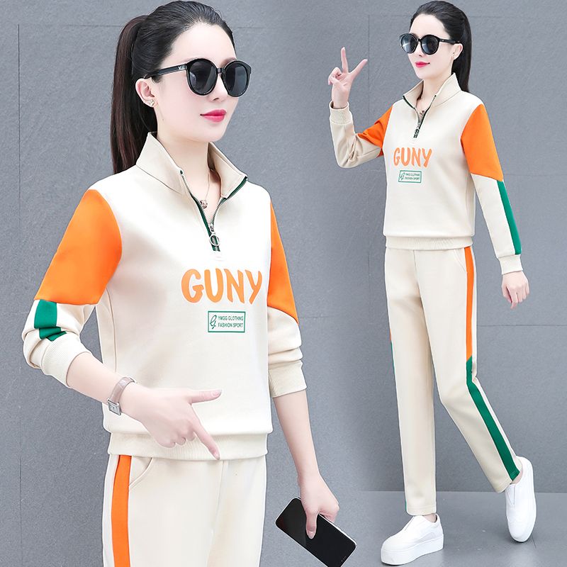10946581.斯舒郎 休闲运动服套装女春秋新款韩版时尚长袖两件套