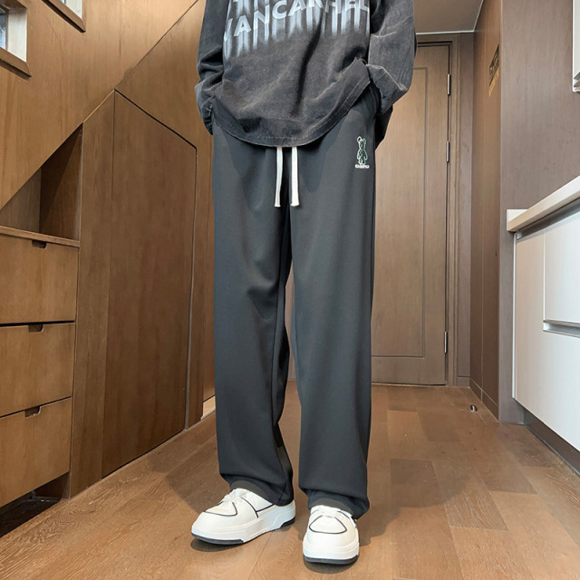 11153541.龙中龙 新款男生潮牌直筒宽松阔腿男士秋季运动休闲裤