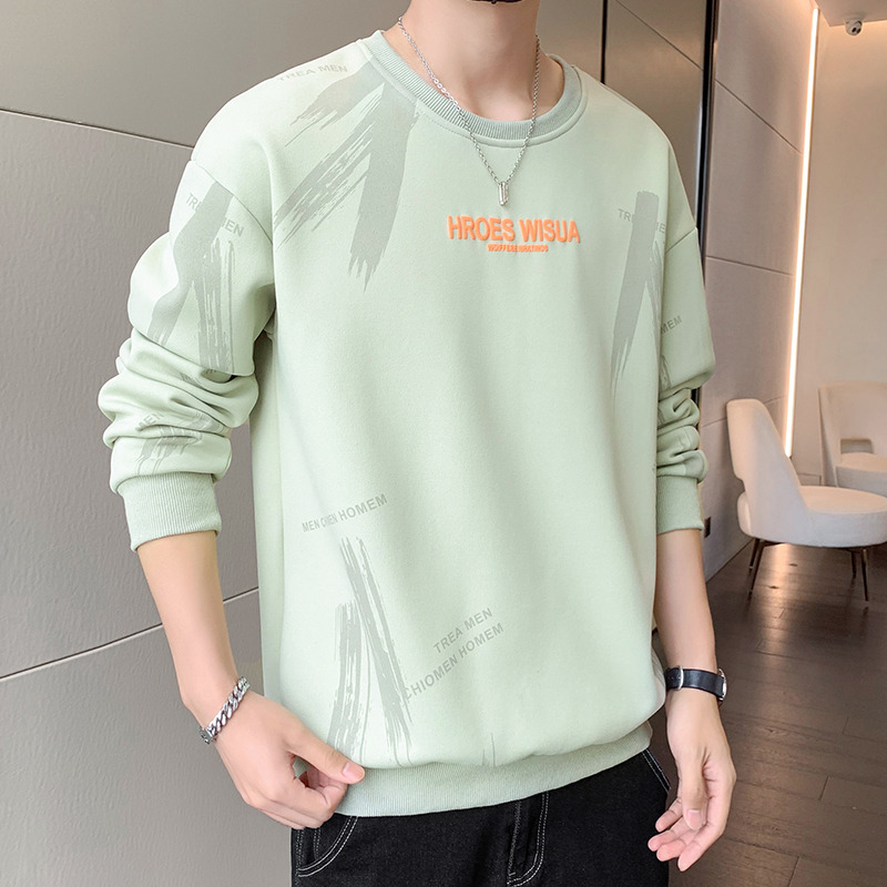 11253940.龙中龙 圆领卫衣男士重磅美式春秋季新款百搭休闲套头男装上衣潮牌