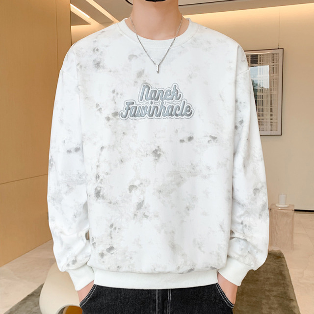 11253832.龙中龙 男士卫衣春秋款潮牌简约圆领宽松加大码秋冬上衣