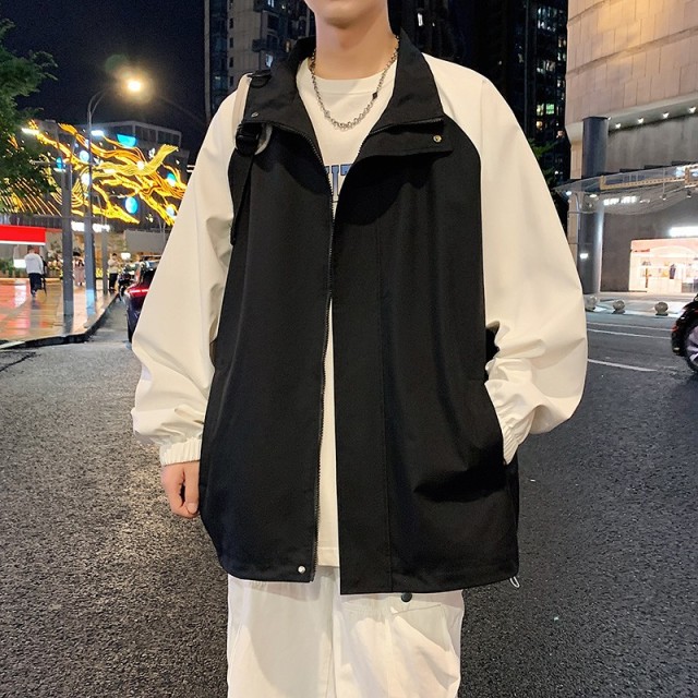11268088.龙中龙 春秋季新款衣服男士休闲夹克潮流立领上衣时尚外套