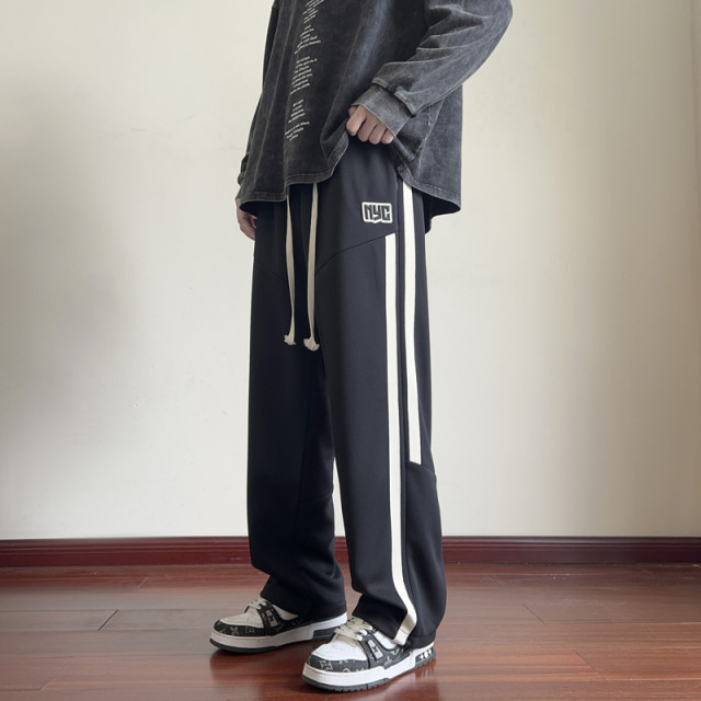 11772991.龙中龙 休闲裤男春夏季新款宽松直筒阔腿工装长裤子