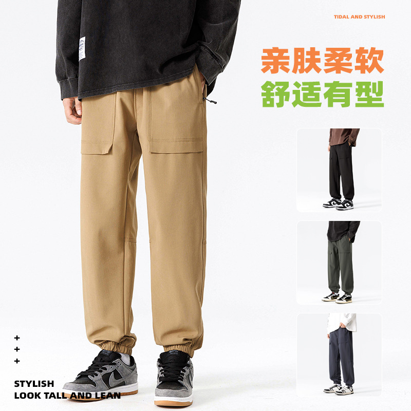 11772739.龙中龙 男士休闲裤春夏新款运动卫裤青少年束脚裤