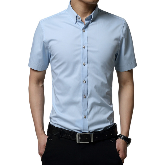 12186346.龙中龙 短袖衬衫男士休闲衬衣夏季新款商务宽松透气衬衫