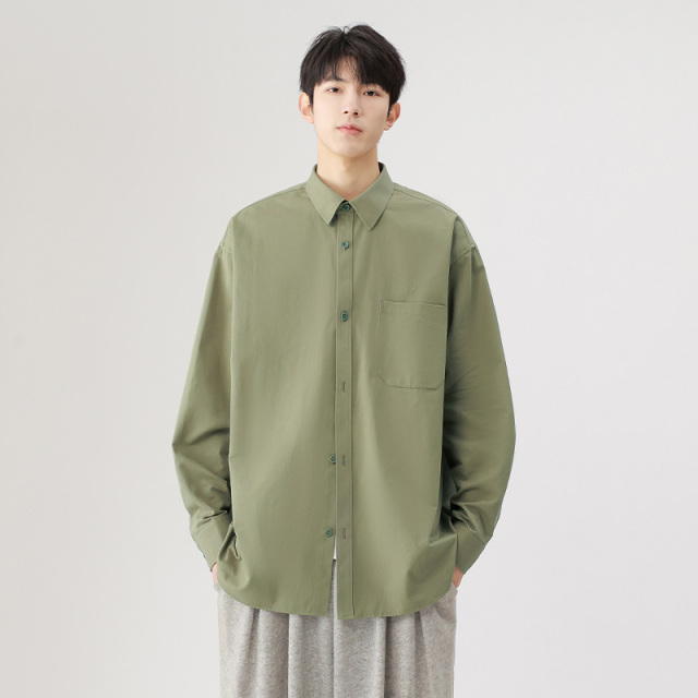 12185685.龙中龙 男士衬衫春夏季新款男装休闲修身长袖衬衣