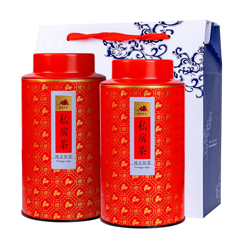12627759.润虎 青花系列 冻顶乌龙茶青花舞茶礼盒300克（150克*2罐）/套