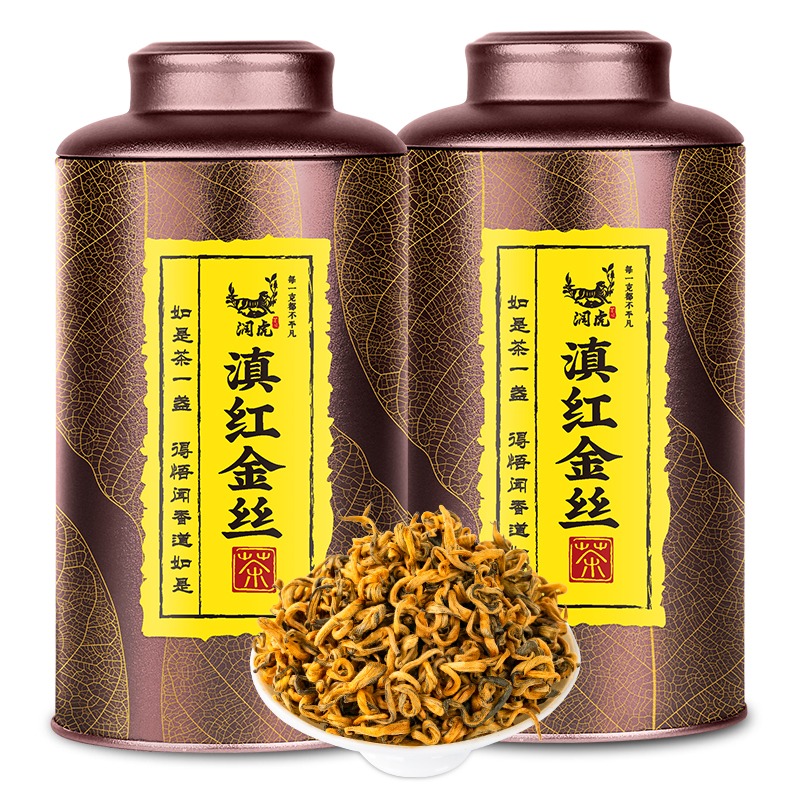 12627708.润虎 如是 滇红金丝 工夫红茶250克（125克×2）铁罐礼袋装/套