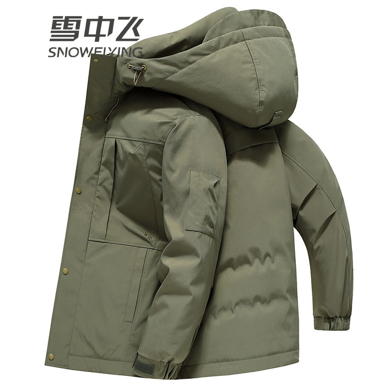 13137686.男式短款连帽羽绒服