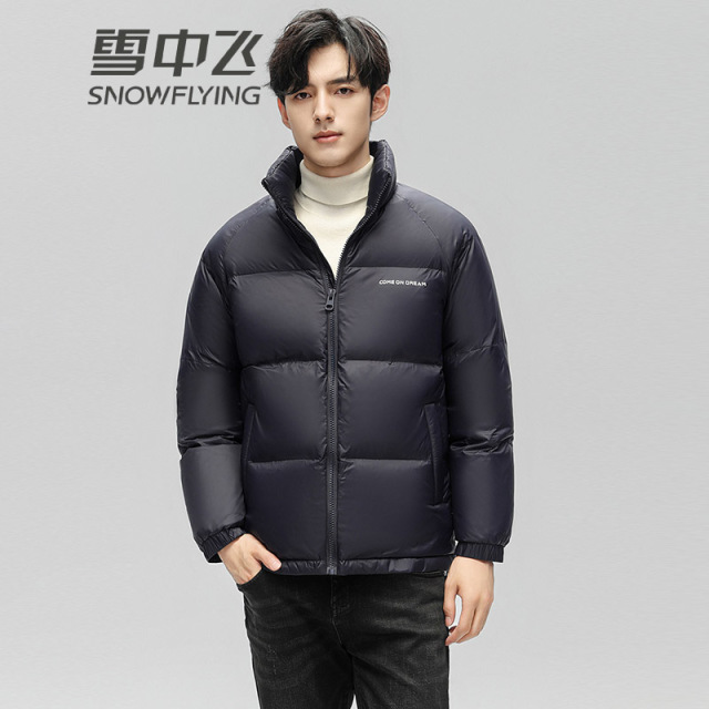 13138029.雪中飞男士立领时尚羽绒服男冬青年新品保暖加厚款男装休闲外套男