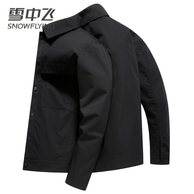 13138702.雪中飞男式短款翻领夹克简约时尚