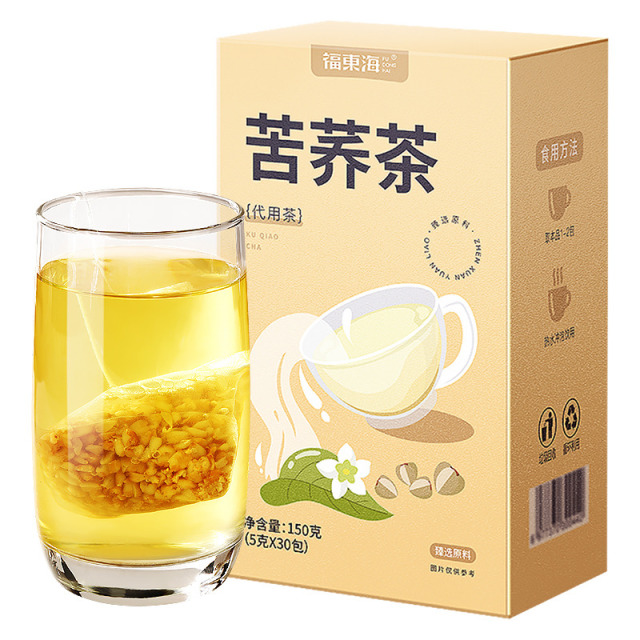 11402718.【买一送一两件装】【福东海】苦荞茶150克(5克x30袋)/盒