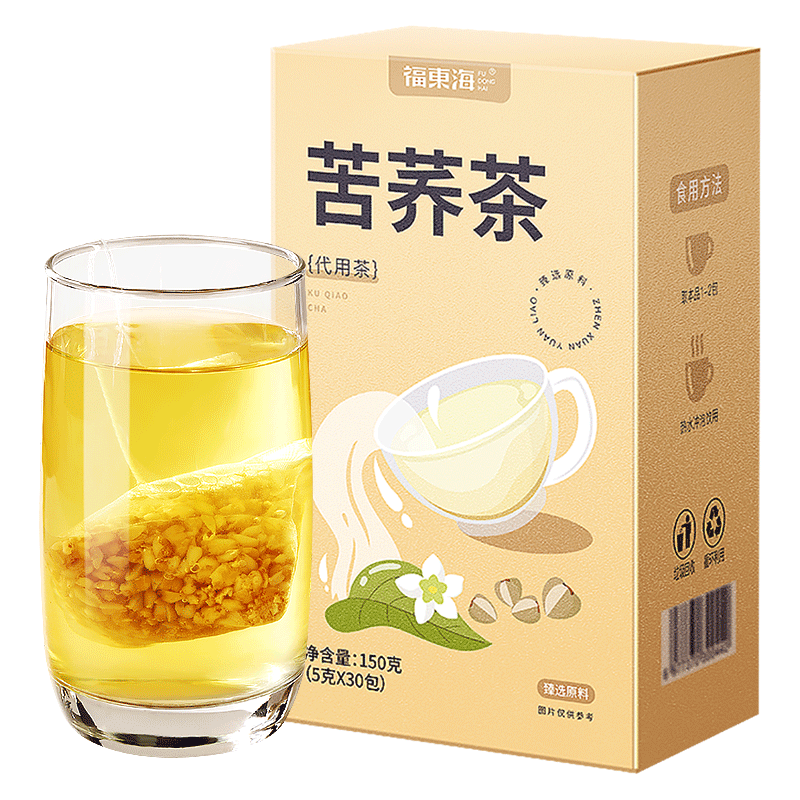 11402718.【买一送一两件装】【福东海】苦荞茶150克（5克x30袋）/盒