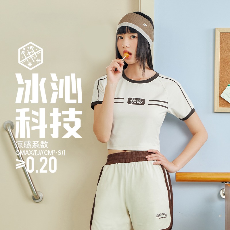 12212523.361°圆领套头女装运动女短T透气清爽短袖662521101