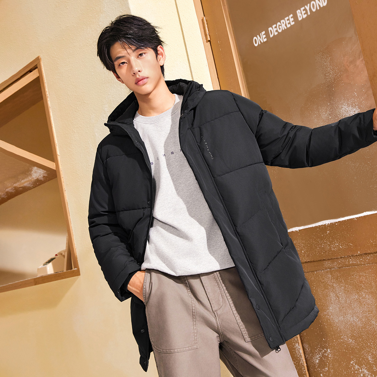 12829957.361°冬季保暖羽绒服男装中长款羽绒外套552444321