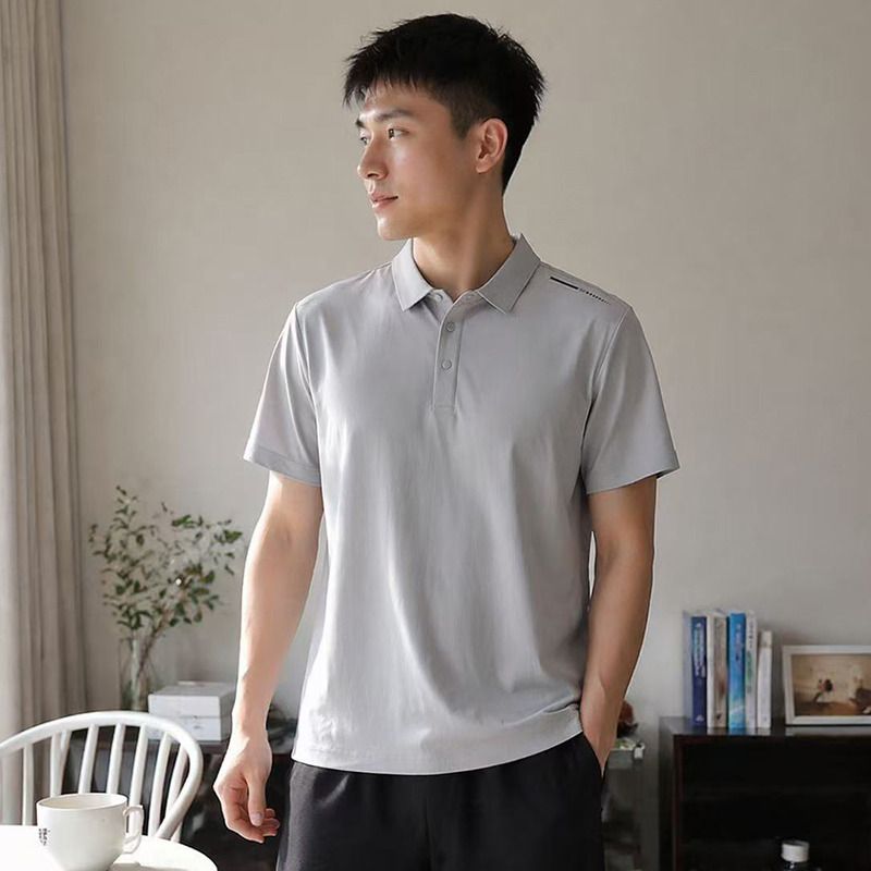 13457375.361°休闲简约百搭男装运动翻领短袖宽松T恤552524107Q