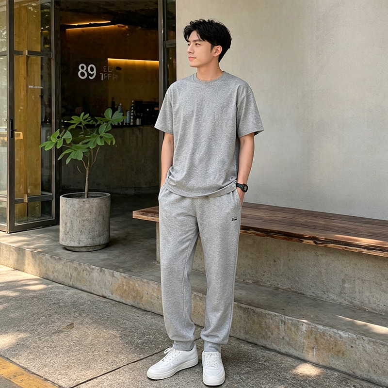 13674218.361°百搭日常通勤简约宽松男装运动学院风男裤552429702