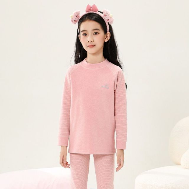 13334745.儿童保暖内衣加厚女童秋冬羊绒蚕丝套装睡衣男孩秋衣打底秋裤