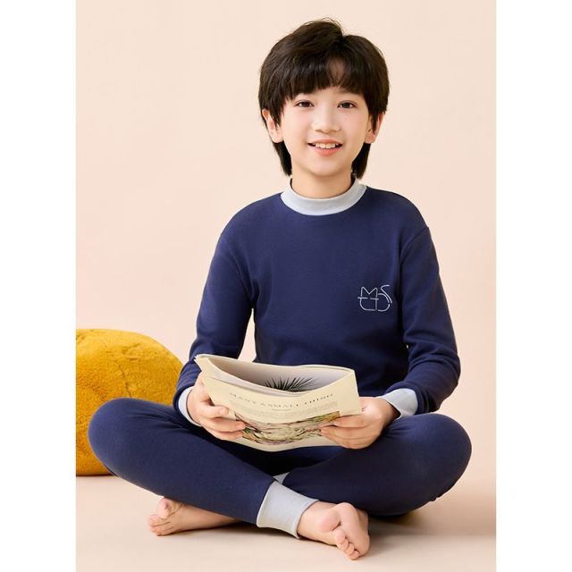 13335231.儿童秋冬纯棉秋衣秋裤套装宝宝男童全棉保暖内衣家居服学生99