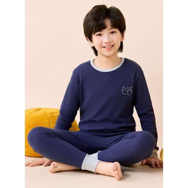 13335232.儿童秋冬纯棉秋衣秋裤套装宝宝男童全棉保暖内衣家居服学生