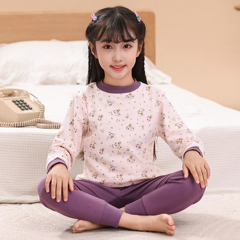 13335228.男童女童A类儿童内衣套装纯棉青少年秋衣秋裤宝宝秋冬棉毛衫保暖睡衣