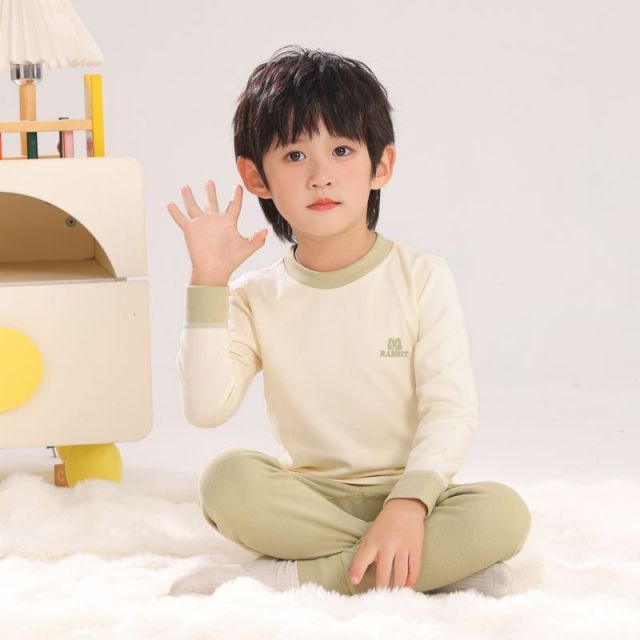 13335198.秋冬儿童保暖内衣加厚莱赛尔女童睡衣套装中大童打底秋衣秋裤