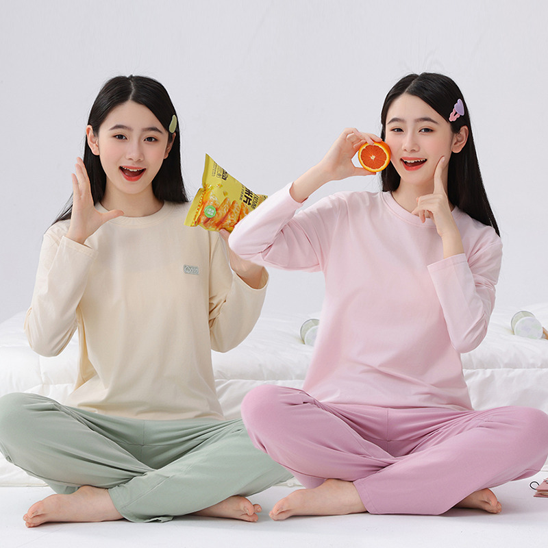 13334977.可爱风儿童秋季长袖长裤家居服可外穿女孩子青少年女童中大童套装
