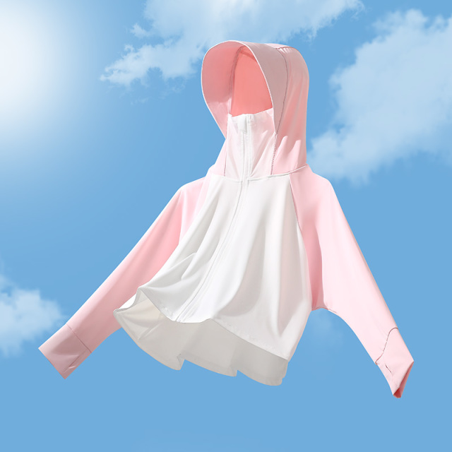 13532812.【衣购思】童装冰皮衣夏季薄外套女童透气运动上衣儿童凉感防晒衣