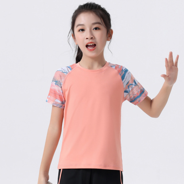 13539631.【衣购思】儿童速干衣训练服运动夏季女童短袖